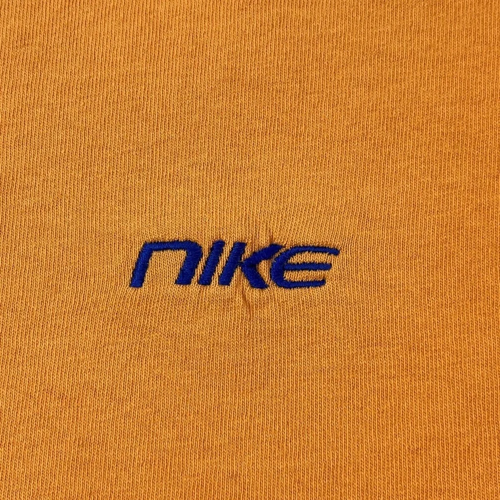 Vintage Nike T Shirt Men Large‎ Orange Embroidered Small Spell Out USA 90s